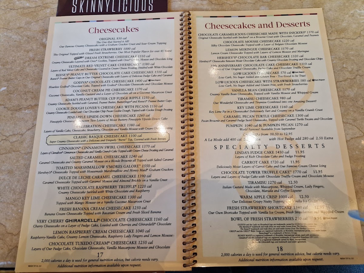 The Cheesecake Factory Menu-2
