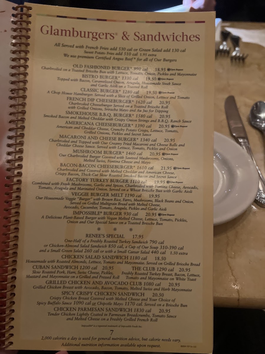The Cheesecake Factory Menu-4