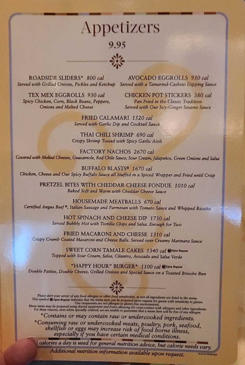 The Cheesecake Factory Menu-5